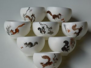 Squirrel On Teacup Blanc De Chine Teacups Ceramitique