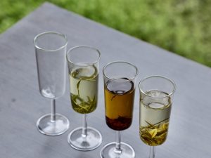 Glass Goblet Green Tea Cups Ceramitique