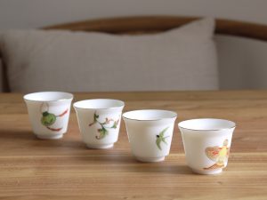 Dehua Blanc De Chine Seasons Kungfu Teacup Set | Ceramitique