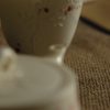 Retro Blanc De Chine Sculpture Teacup Ceramitique