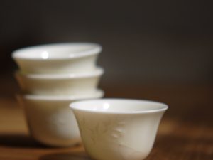 Vintage Blanc De Chine Gongfu Teacup Ceramitique